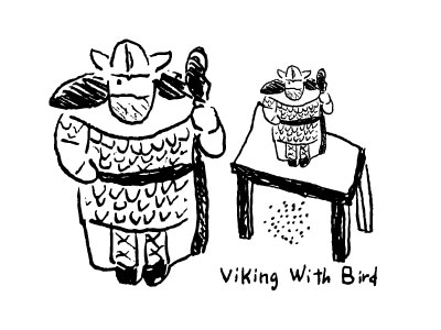 Viking With Bird