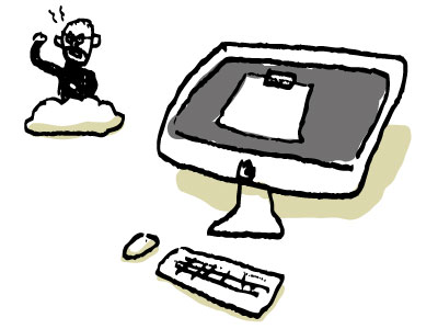 iMacをライトボックスに