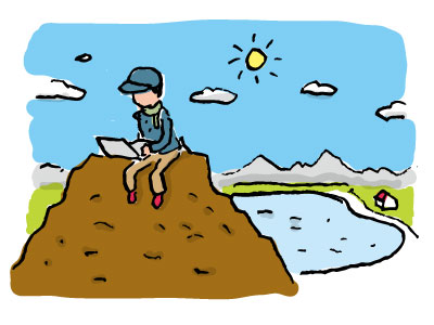 旅行中のしごと