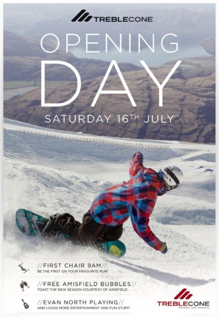 トレブルコーン・スキー場が今日オープン