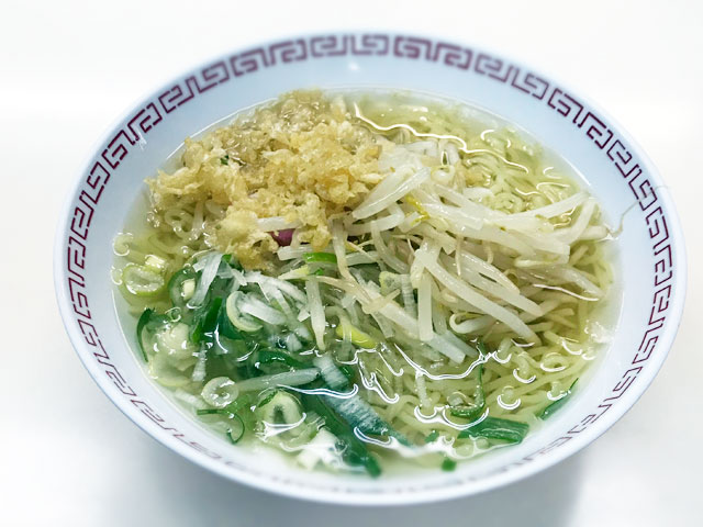 鳥取市役所の社員食堂の素ラーメン